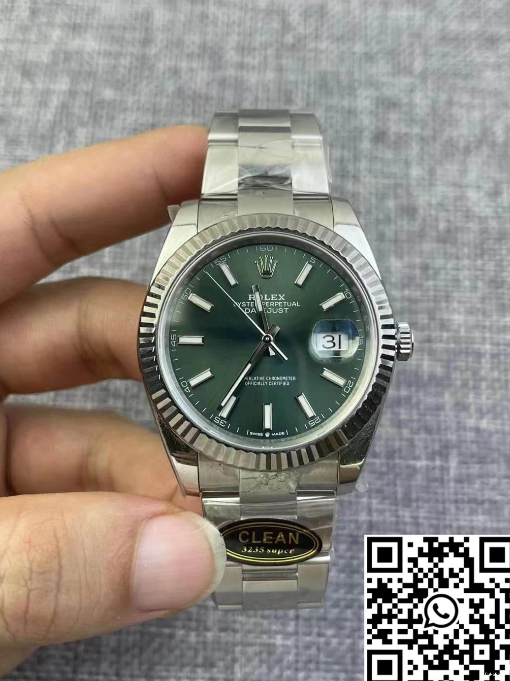 Factory Datejust Rolex M126334-0028 Green Clean Dial 0825
